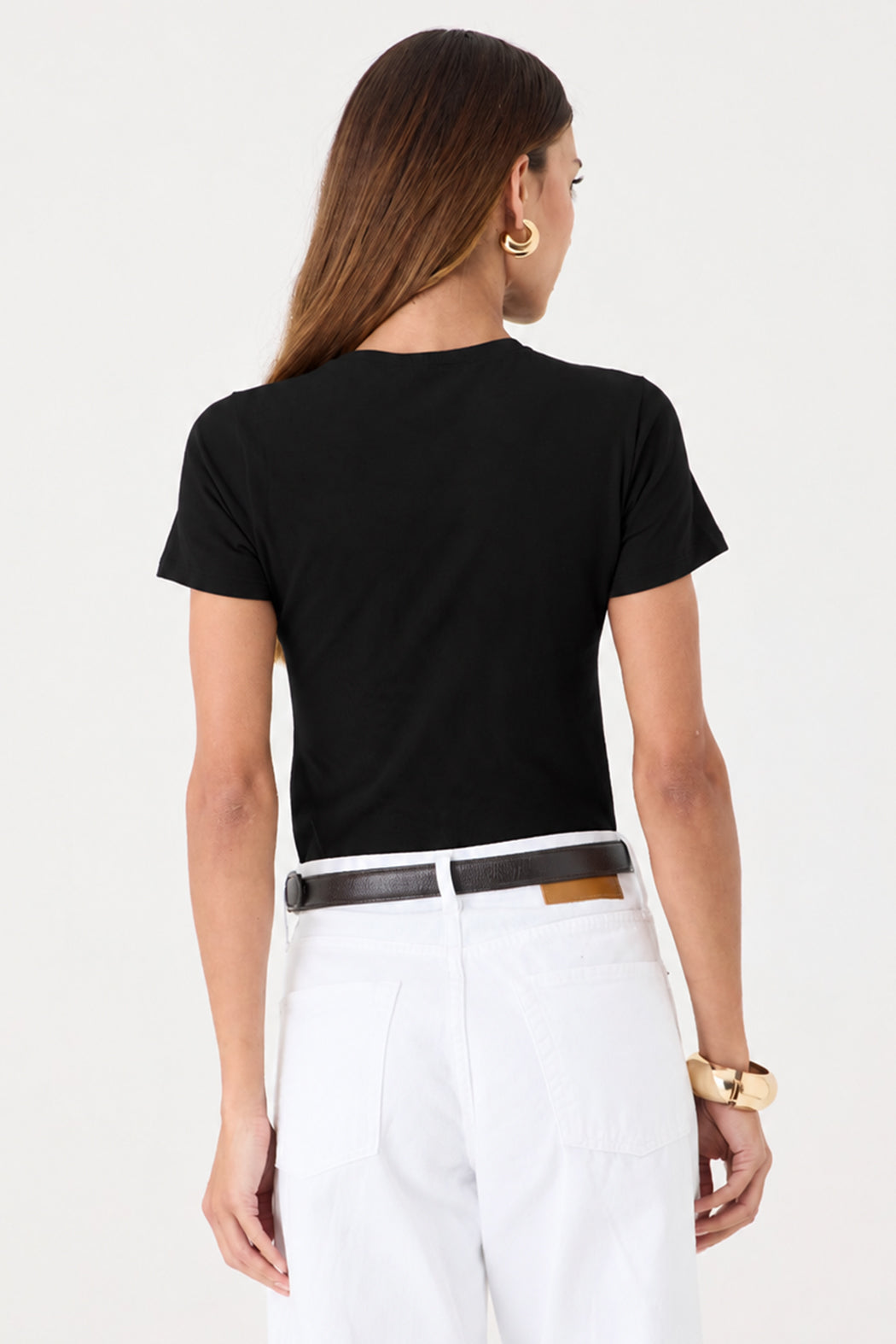T-shirt Gola Redonda Baby Look – Preta