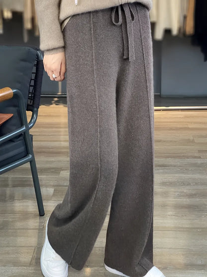 Calça Wide de Lã – Justine