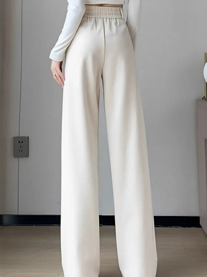 Calça Wide de Lã Batida – Maysa