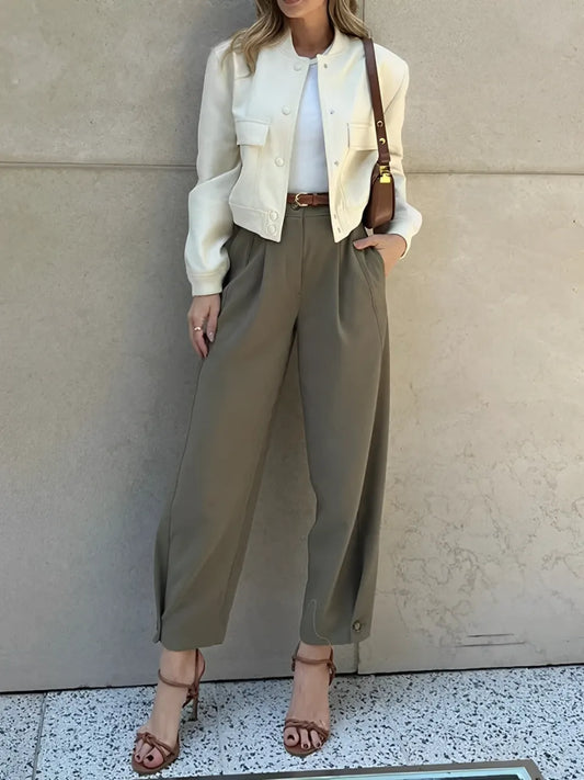 Calça Slim Cintura Média – Ester