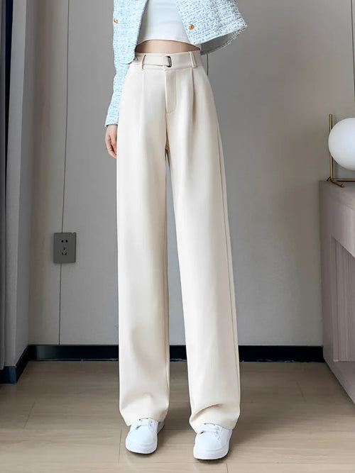 Calça Wide de Lã Batida – Maysa