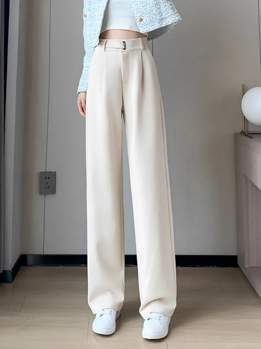 Calça Wide de Lã Batida – Maysa