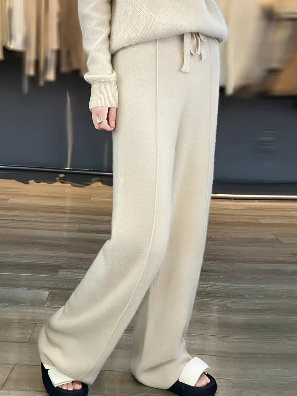 Calça Wide de Lã – Justine