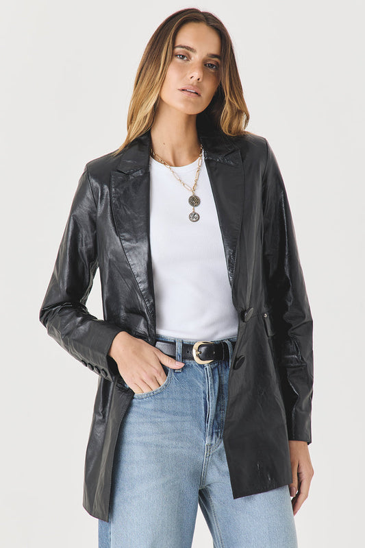 Blazer Couro – Preto