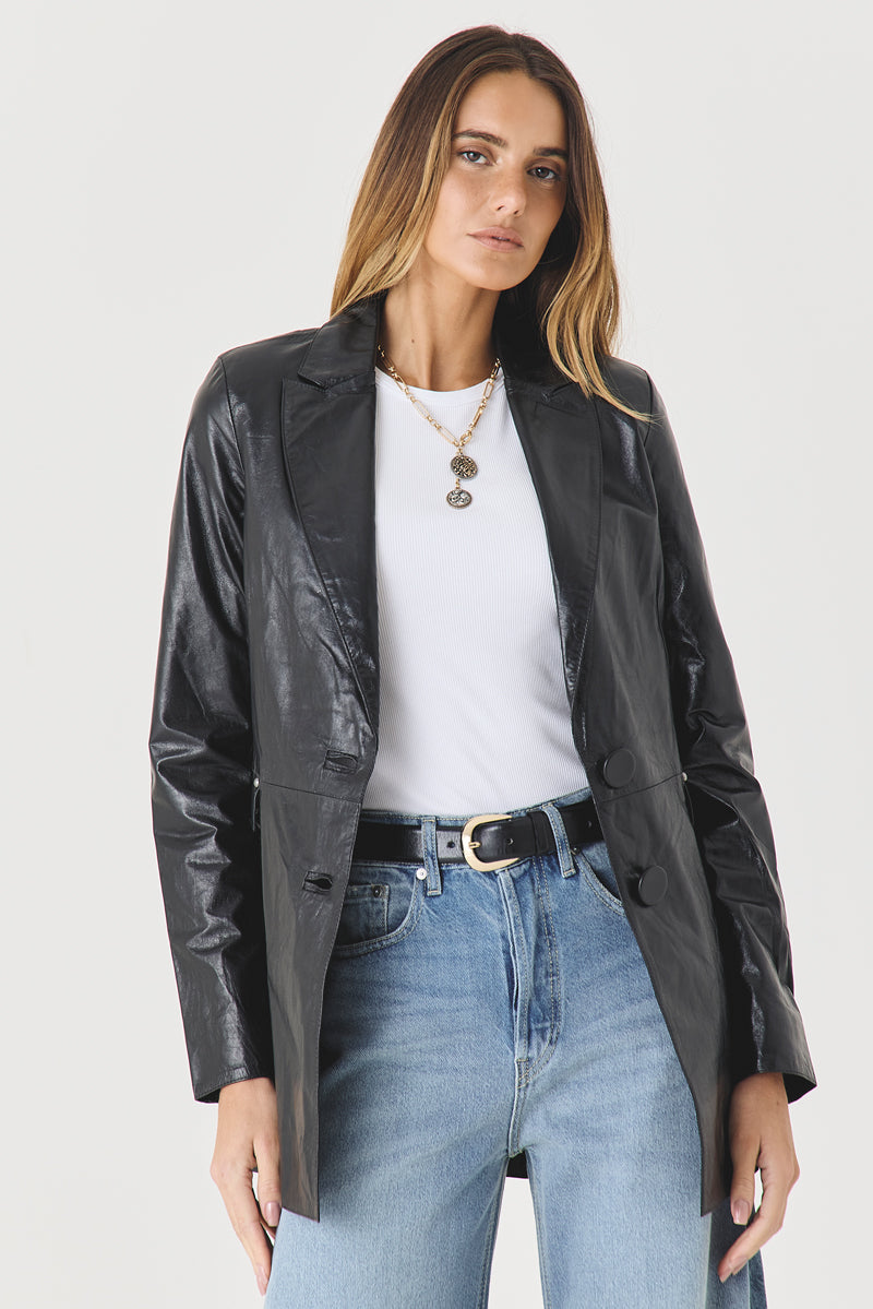 Blazer Couro – Preto