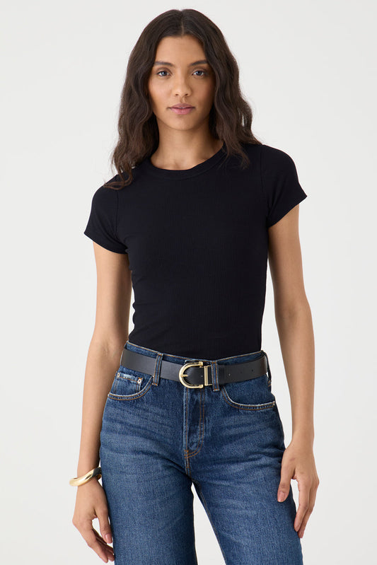 T-shirt Baby Look Ribana – Preto