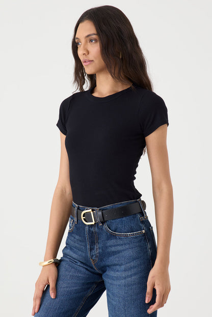 T-shirt Baby Look Ribana – Preto