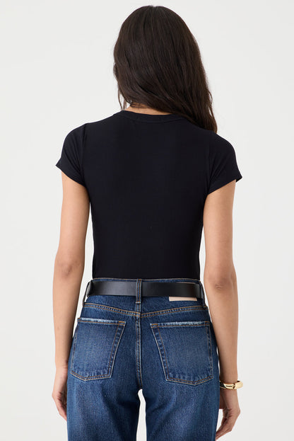 T-shirt Baby Look Ribana – Preto