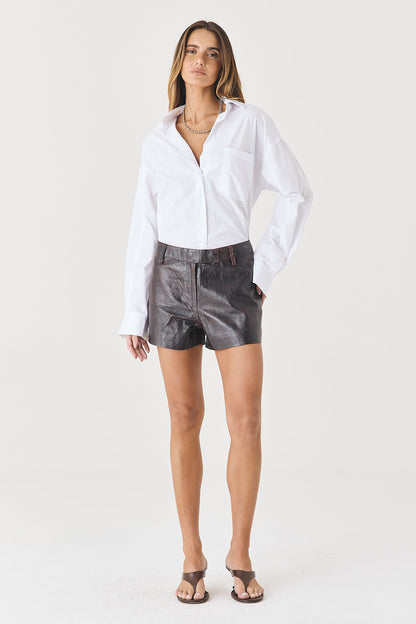 Shorts Mirela Couro – Uva