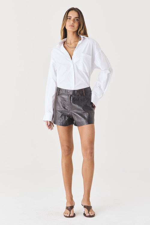 Shorts Mirela Couro – Uva