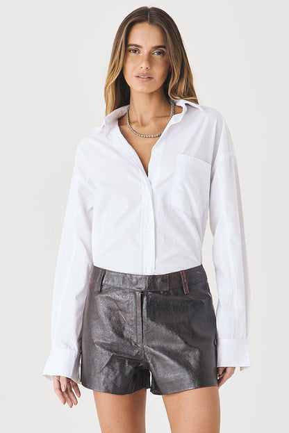 Shorts Mirela Couro – Uva