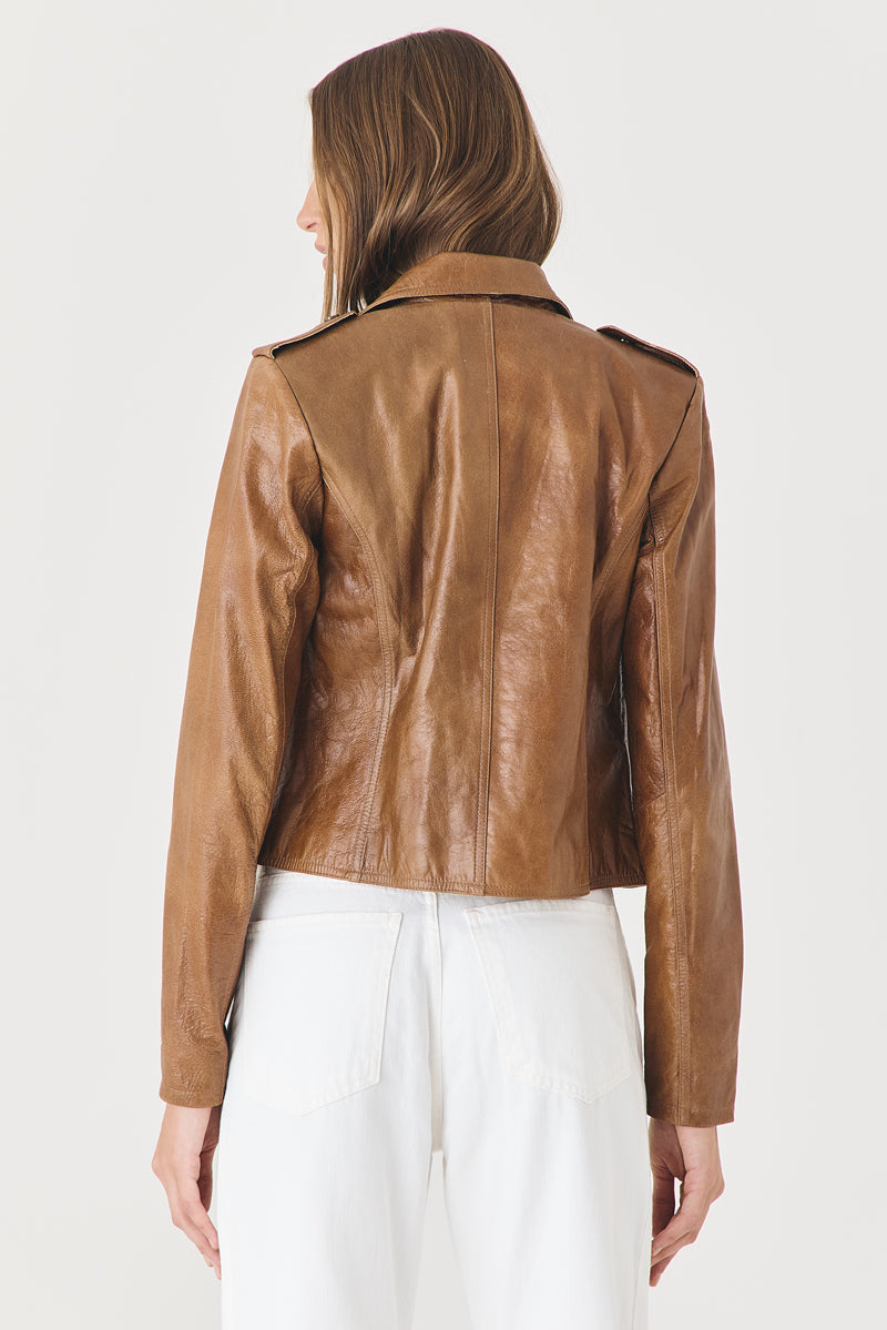 Jaqueta Perfecto Couro – Caramelo