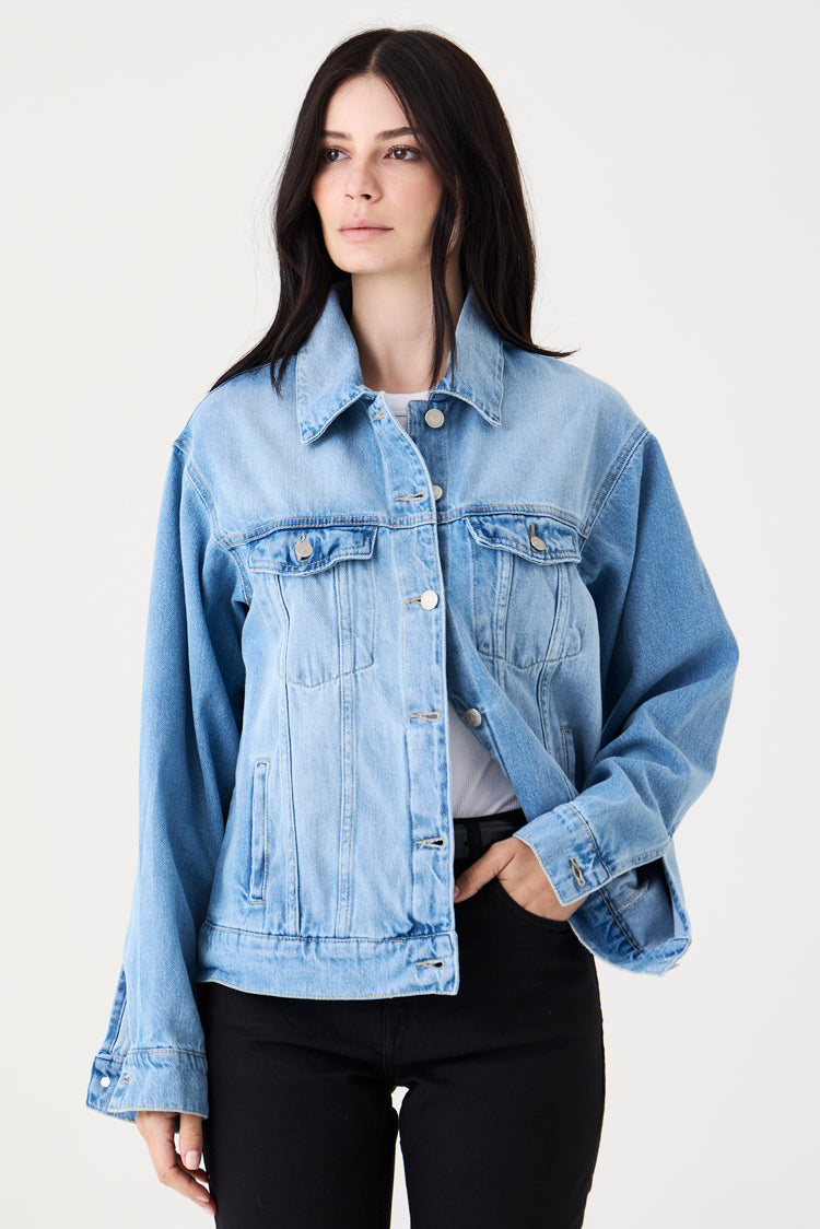 Jaqueta Dana Relaxed – Jeans Médio