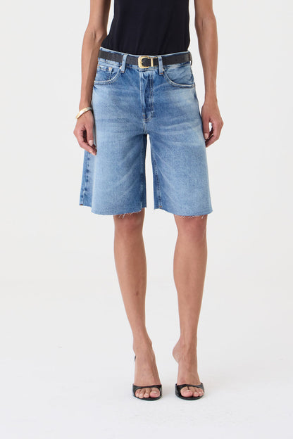 Jorts Helena Barra a Fio – Jeans Médio