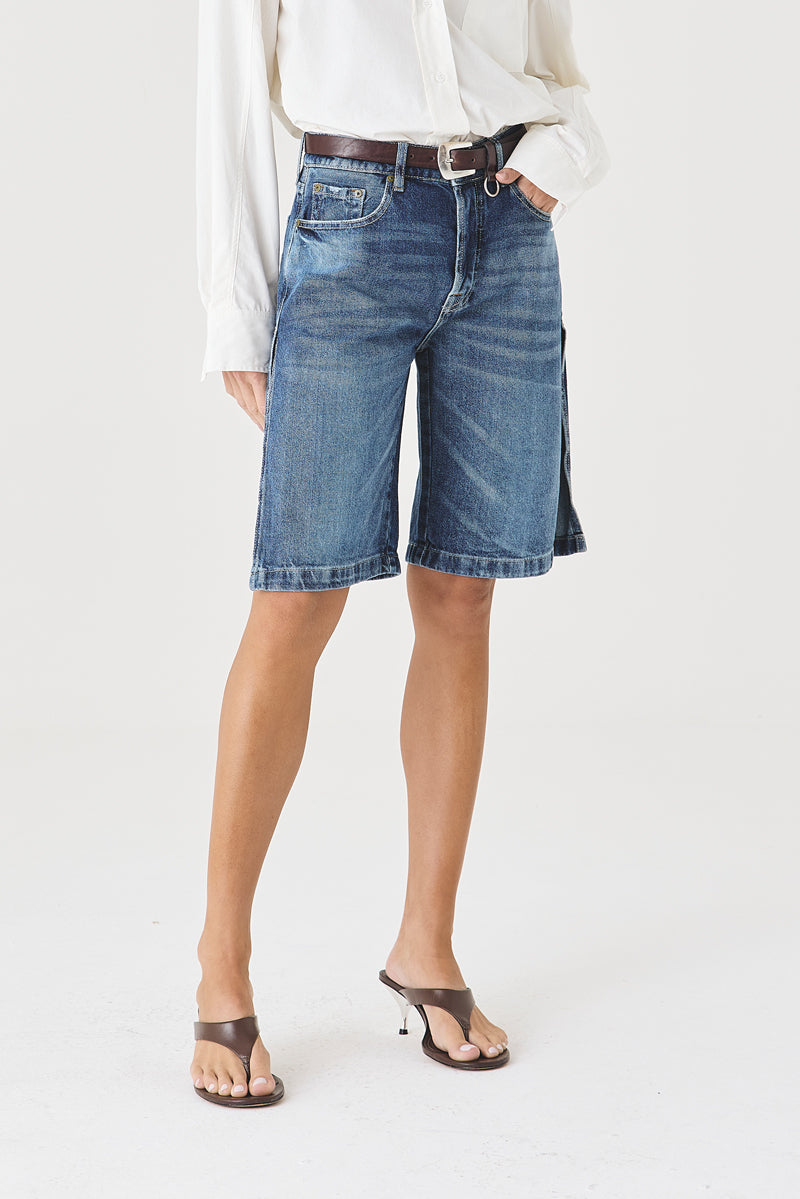 Jorts Jackie Fenda – Jeans Médio Escuro