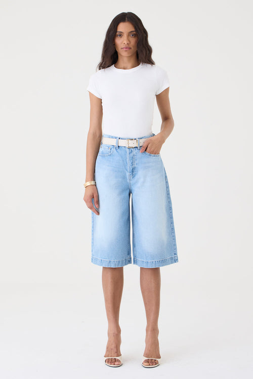 Jorts Sara Barra Larga – Jeans Claro