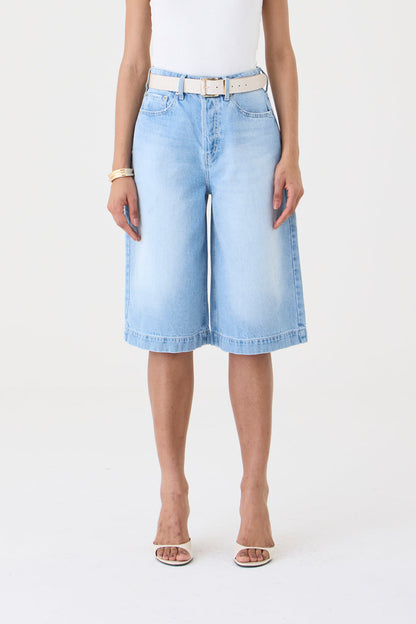 Jorts Sara Barra Larga – Jeans Claro