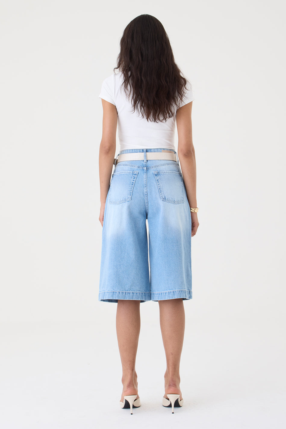 Jorts Sara Barra Larga – Jeans Claro