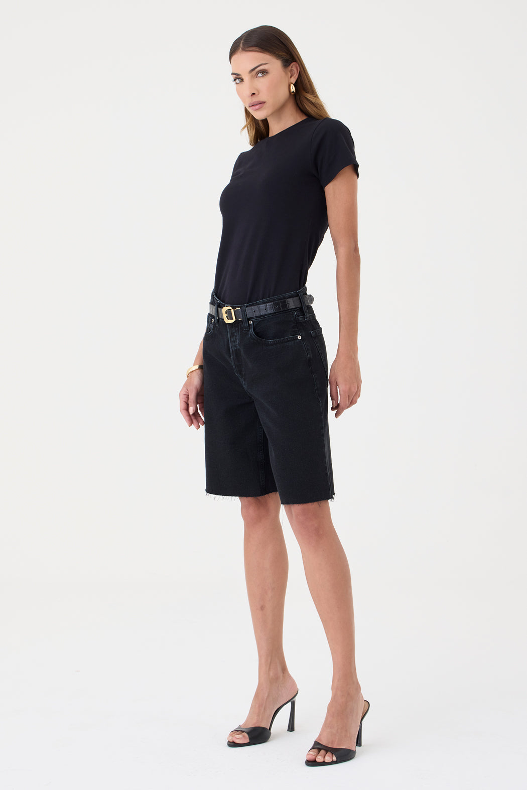 Jorts Helena Barra a Fio – Jeans Black