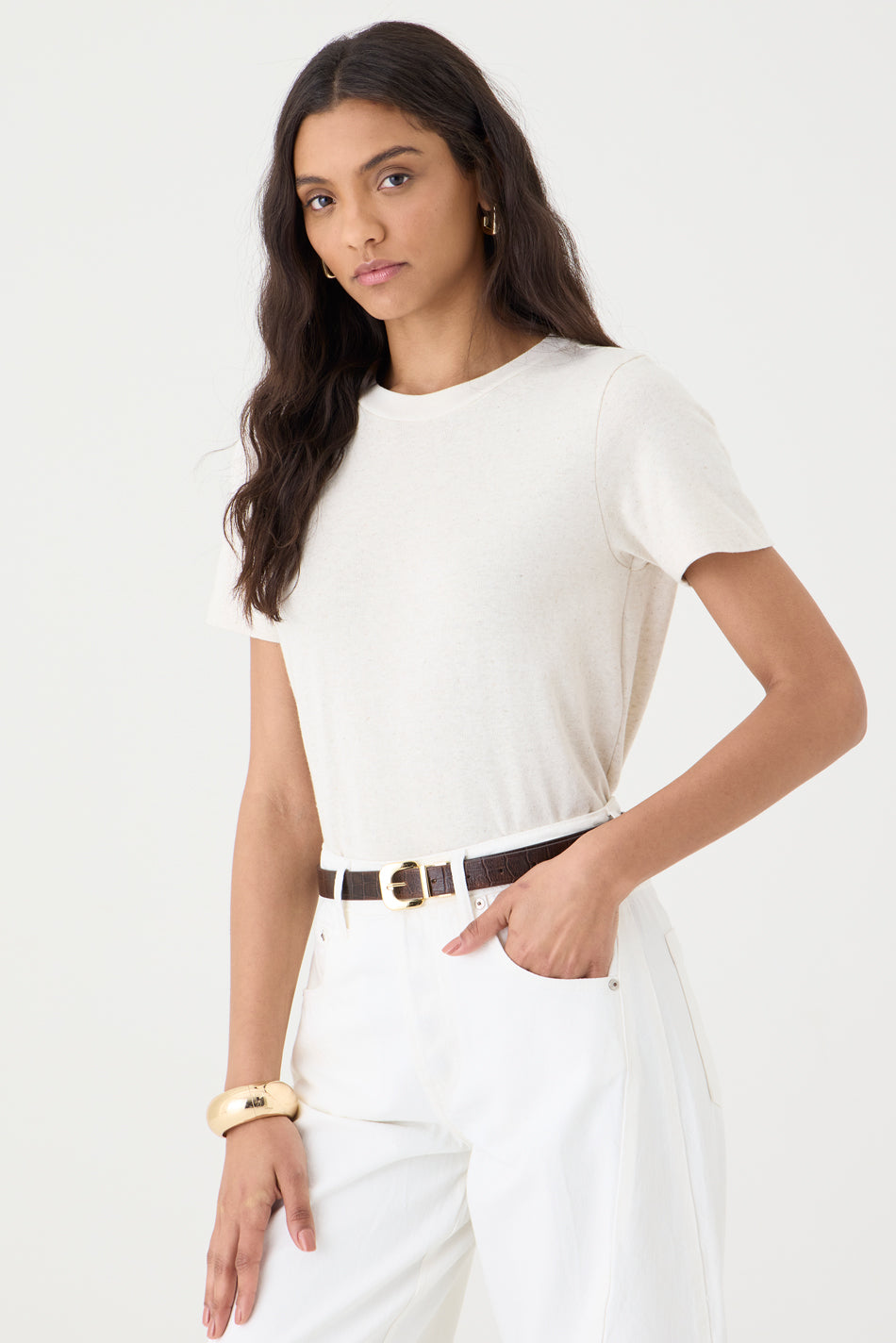 T-shirt Gola Redonda – Natural