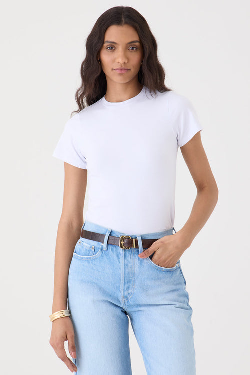 T-shirt Gola Redonda Baby Look – Branca