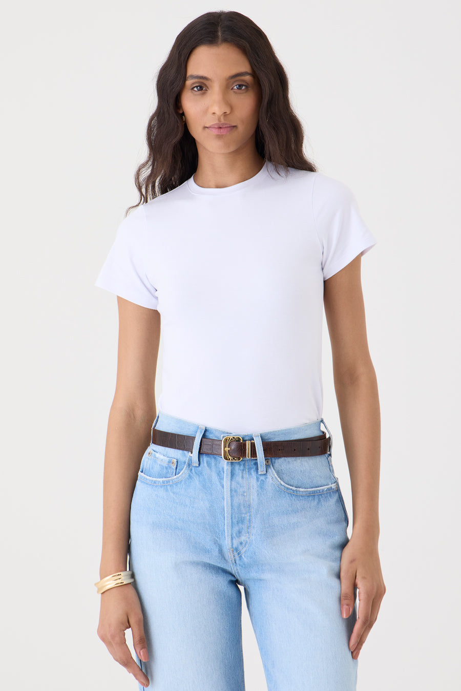 T-shirt Gola Redonda Baby Look – Branca
