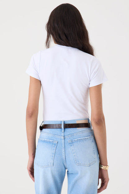 T-shirt Gola Redonda Baby Look – Branca