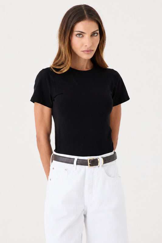 T-shirt Gola Redonda Baby Look – Preta