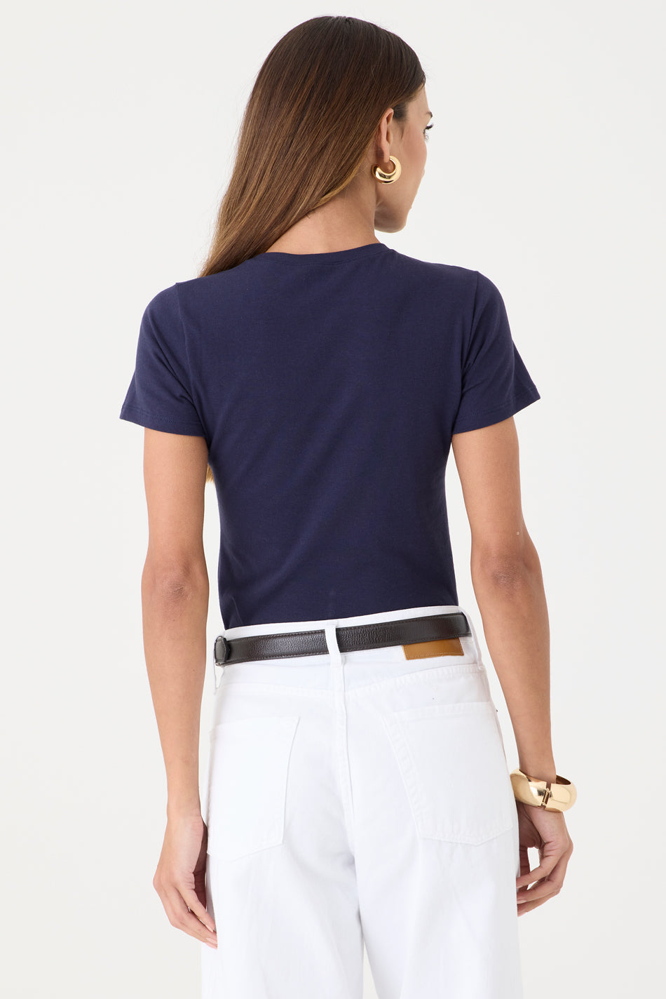 T-shirt Gola Redonda Baby Look – Azul Dark