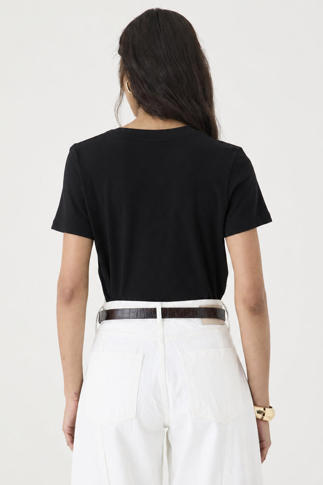 T-shirt Gola Redonda Baby Look – Preto