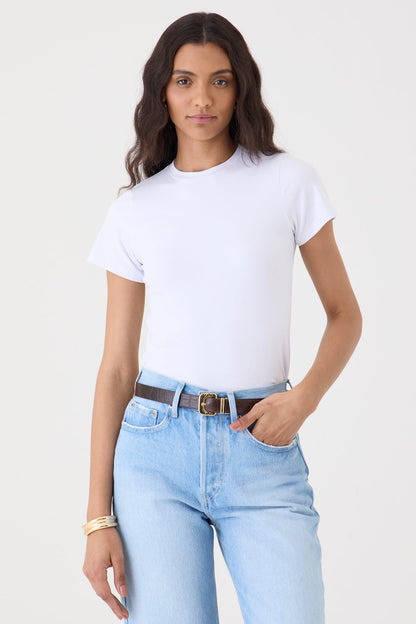 T-shirt Gola Redonda Pima – Branca