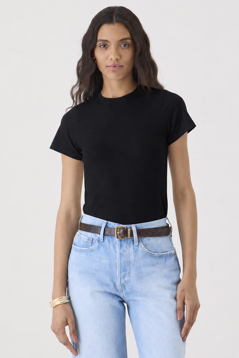 T-shirt Gola Redonda Pima – Preta