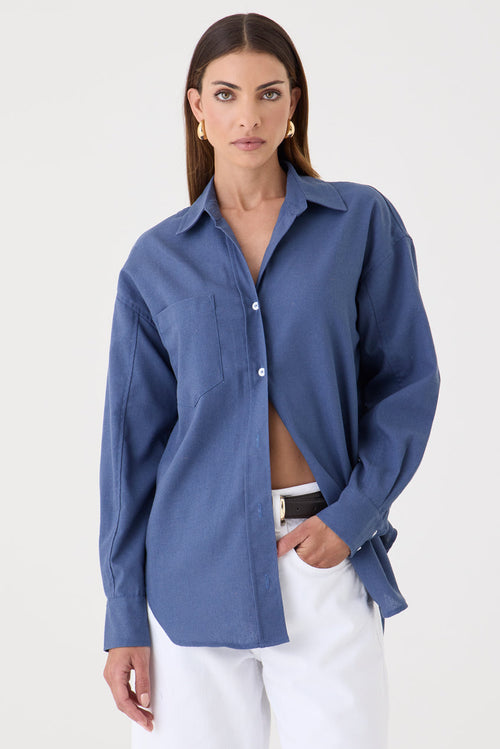 Camisa Relaxed Linox – Azul Sea