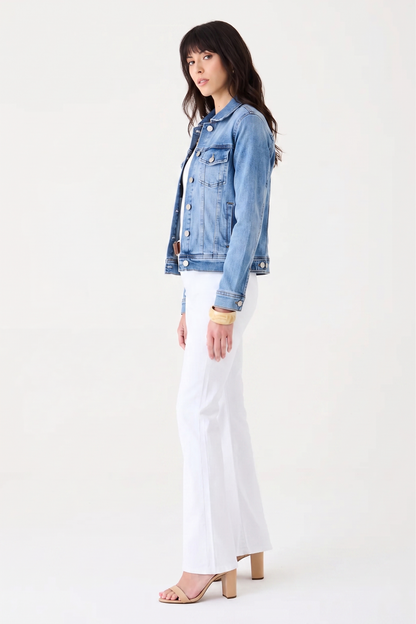 Jaqueta Bianca Bolso Embutido – Jeans Médio